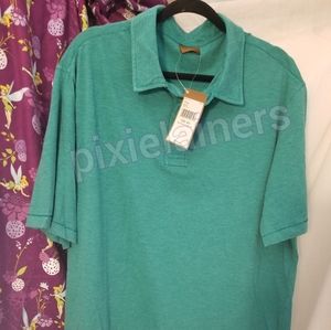 BNWT BIG SKY MEN'S POLO BLUISH GREEN 2XL